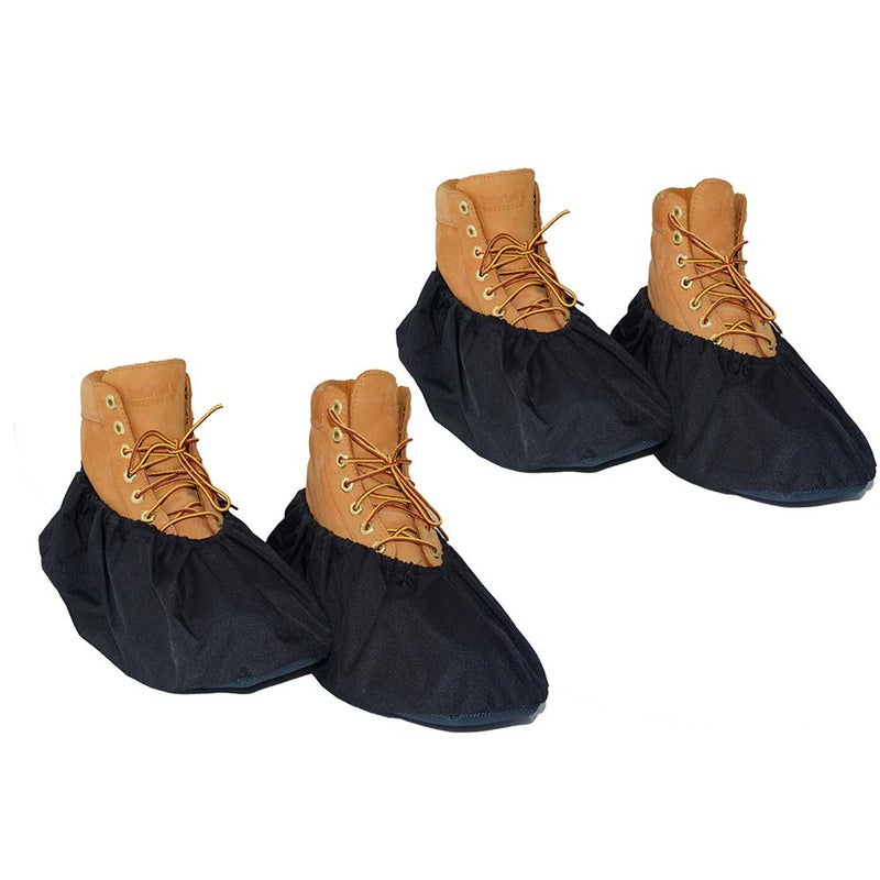 MAGICDESIGN 2 Pairs Non Slip waterproof Reusable shoe Covers for contrators and Carpet Floor Protection, Machine Washable.LARGE - Image 1